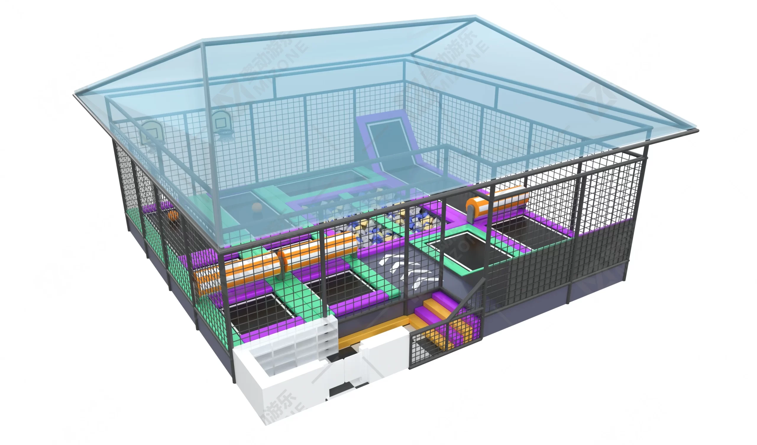 144m²  户外蹦床馆