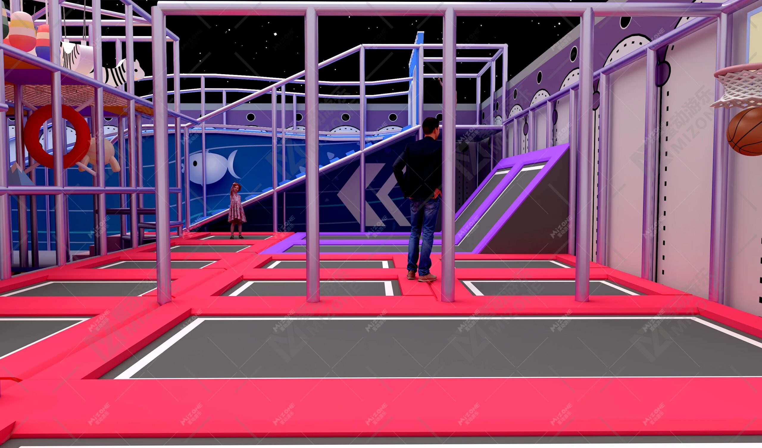 洛阳开蹦床公园？找蜜动游乐！源头厂家，设备安全又靠谱