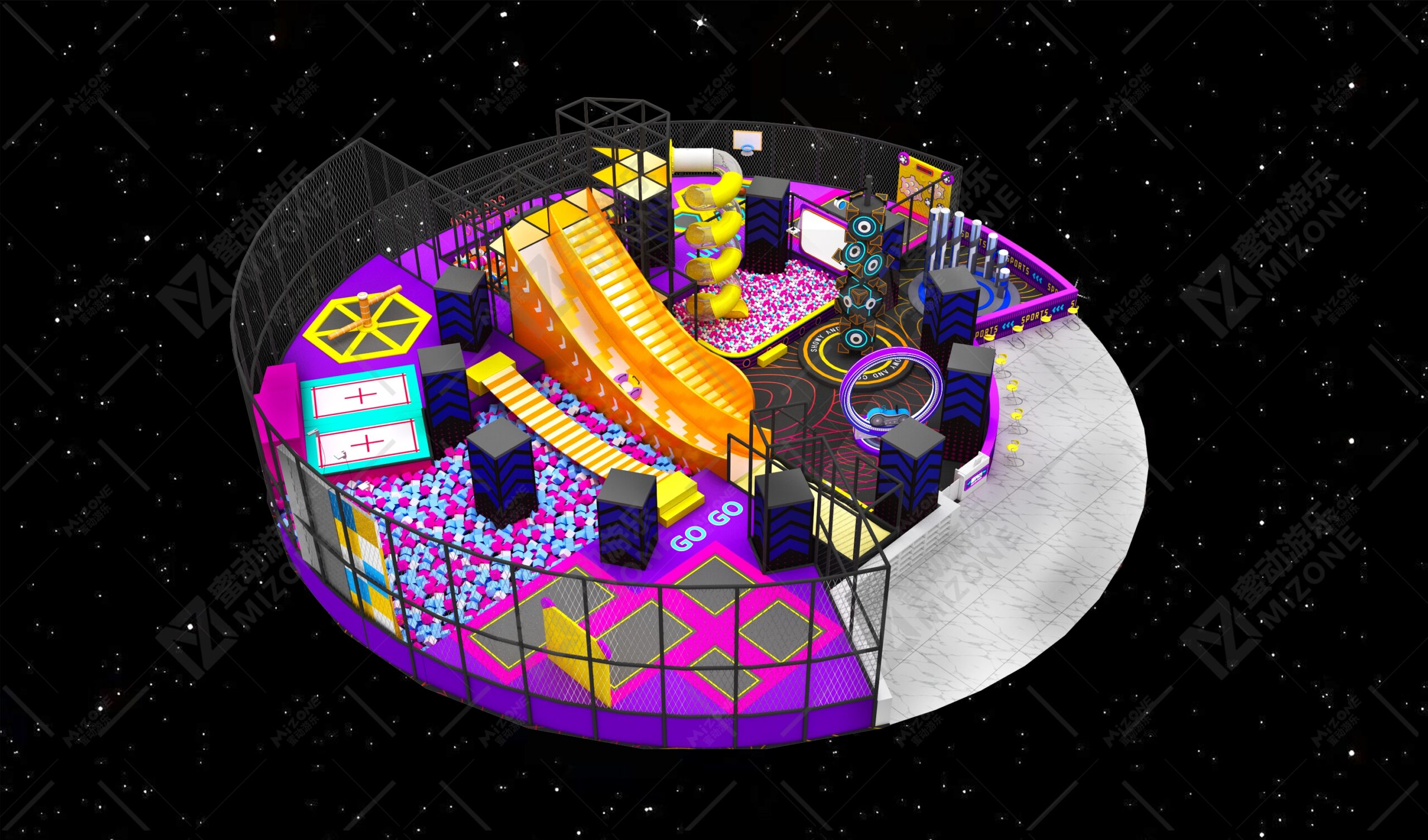 淄博开蹦床馆找对源头厂家，省心还赚钱！蜜动游乐靠谱推荐