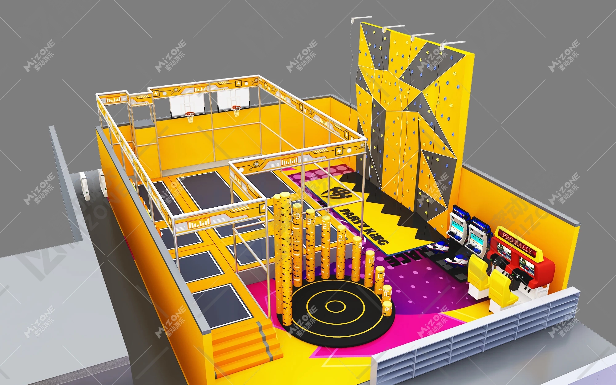 深圳开蹦床公园找源头厂家？选蜜动游乐，设备安全盈利有保障！